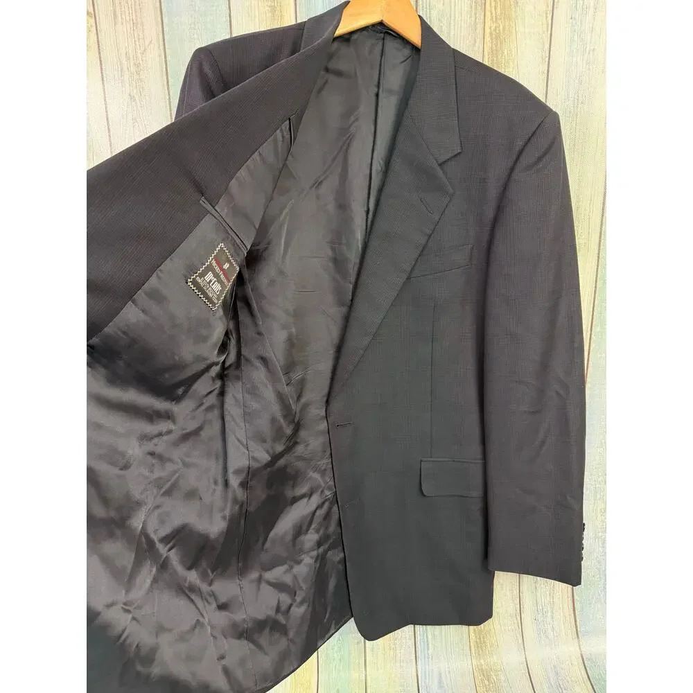 Hickey Freeman Suit Jacket Sports Coat Wool Loro Piana Tasmanian Super 120 42L